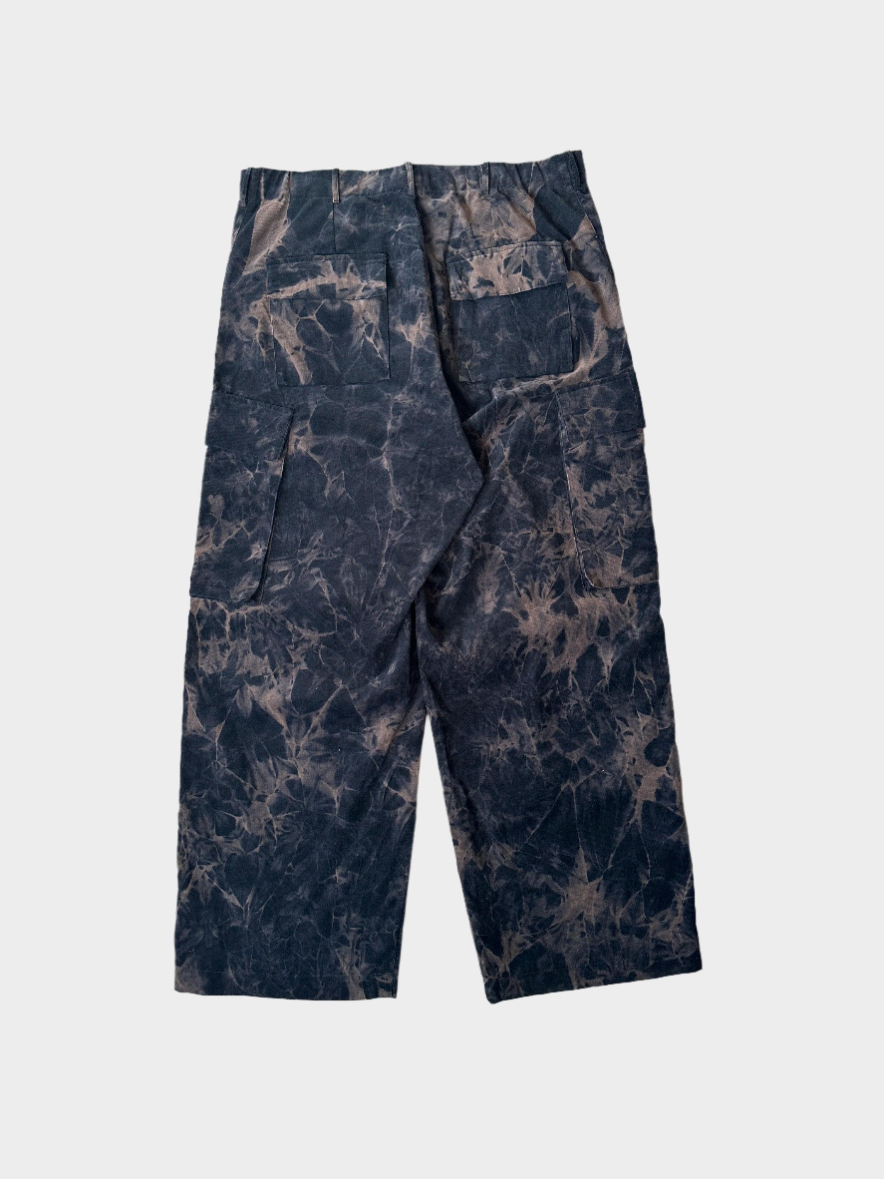 Corduroy Tie-dye Cargo Trousers