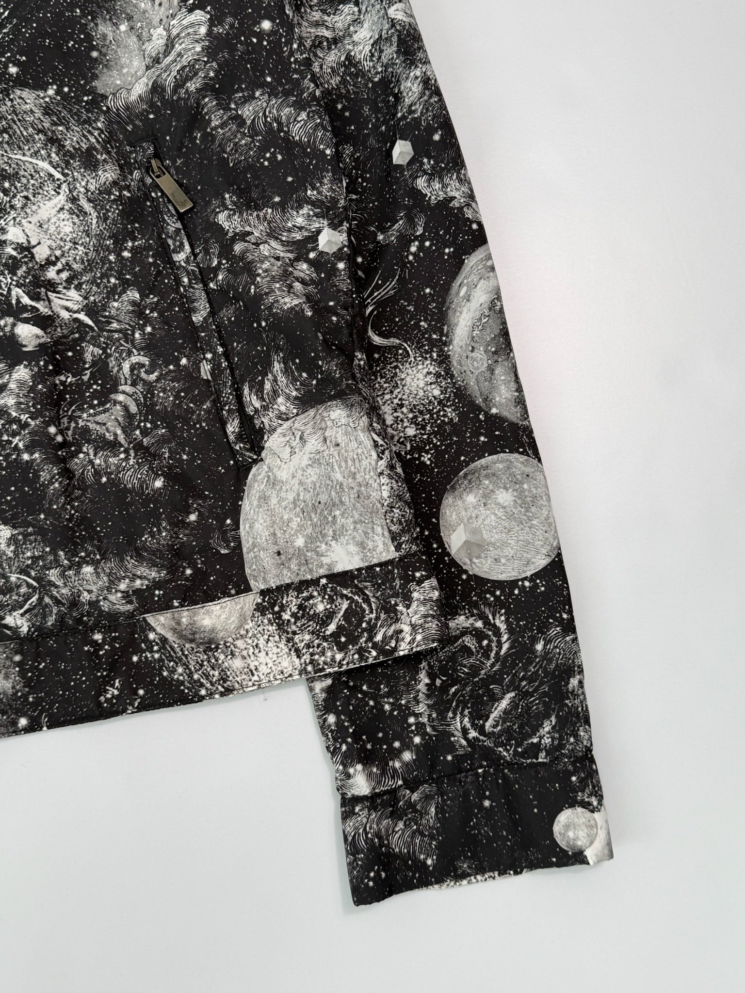 Lightweight Waterproof Jacket With Hood And Galactic Print