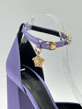 Lilac Satin Pumps With Platform And Jewel Strap -  | dBlank