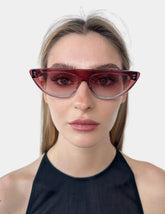 Dark Pink Gradient Acetate Sunglasses -  | dBlank