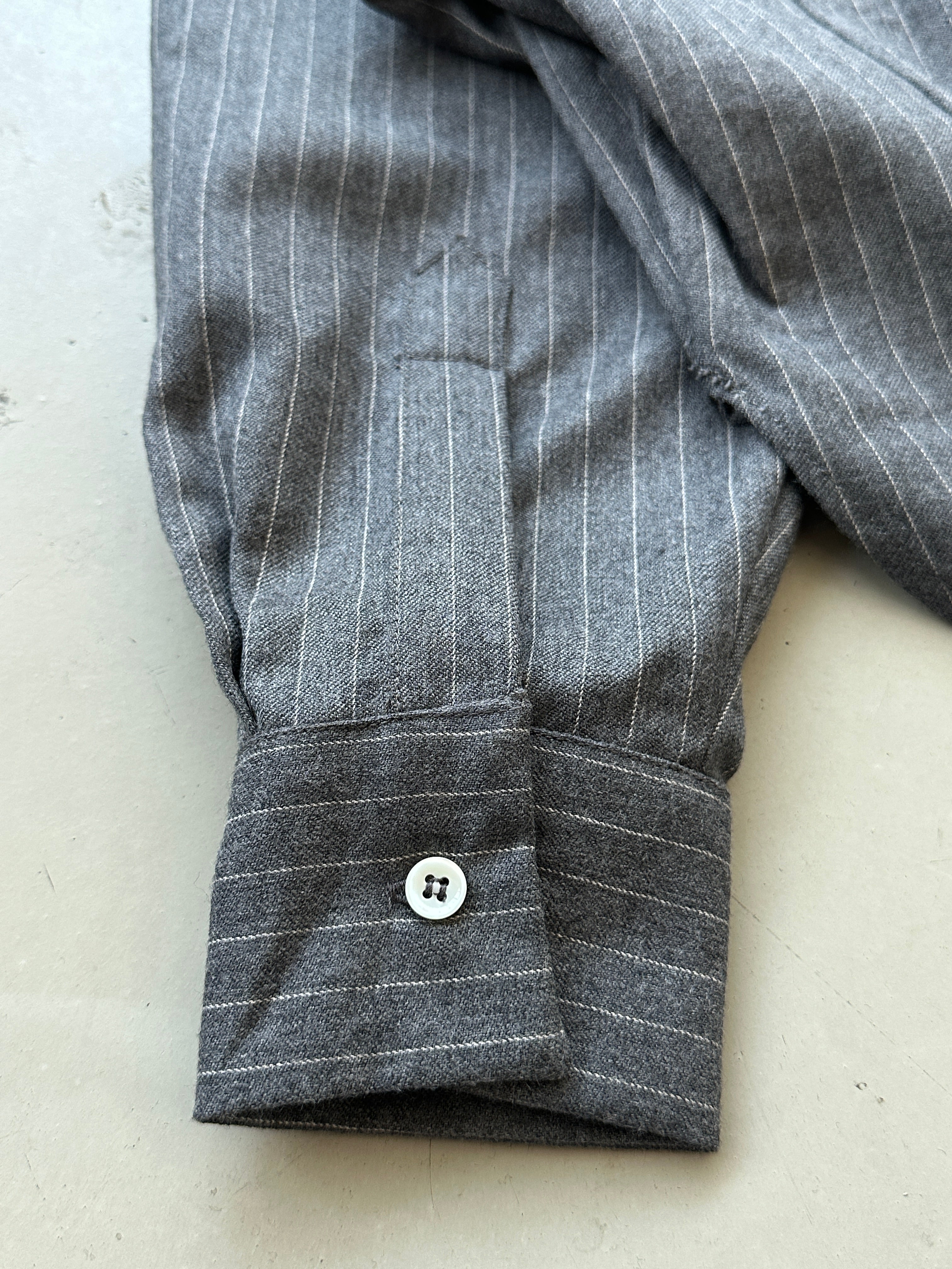 Wool Pin-striped Shirt