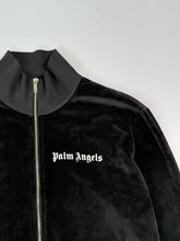 Palm Angels Black Velvet Jacket With Yellow Stripes -  | dBlank