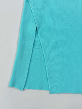 Fitted Knit Midi Skirt With Front Slit -  | dBlank