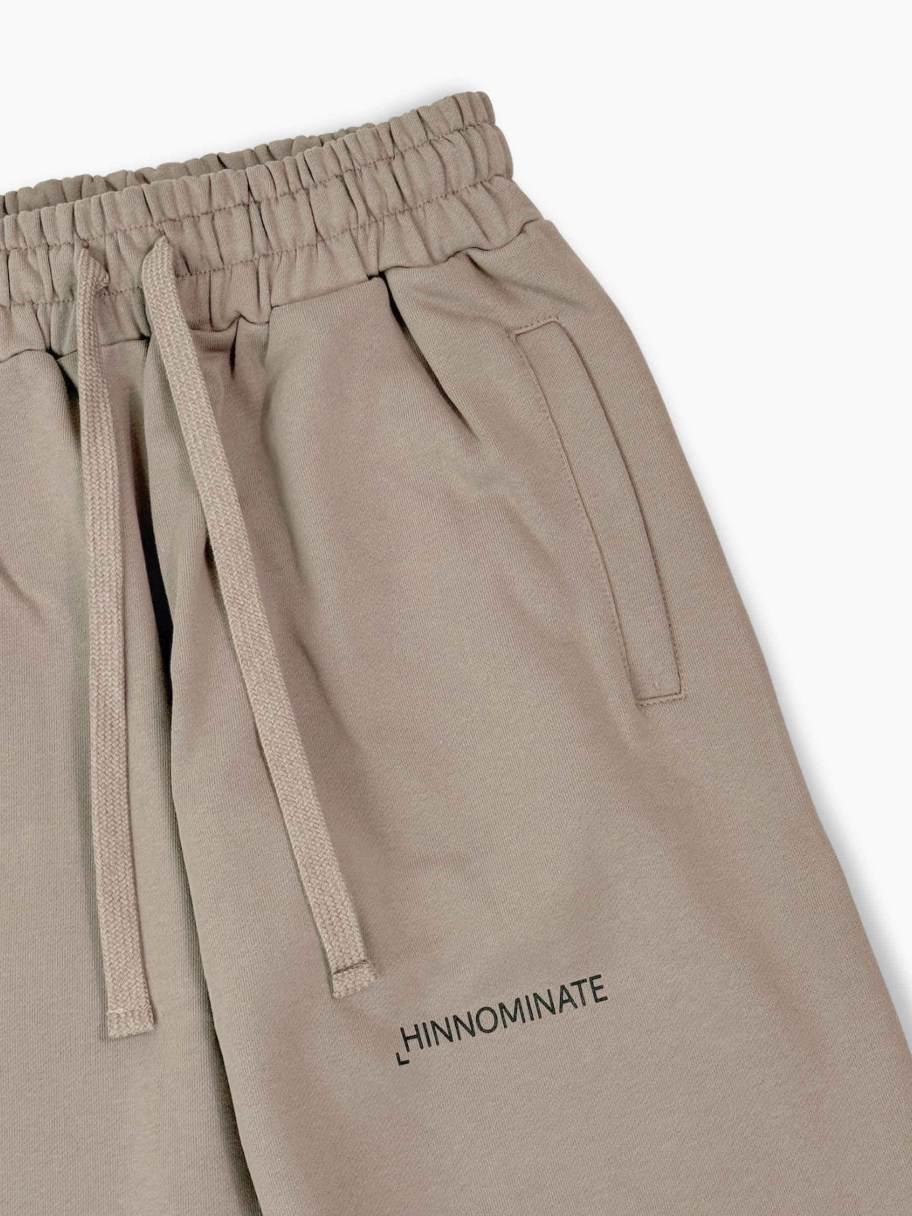 Pantaloni Color Tortora In Felpa Con Fondo Dritto