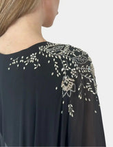 Long Black Dress With Jewel Applications -  | dBlank