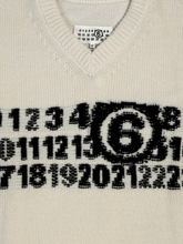 Gilet Bianco In Maglia Con Logo -  | dBlank