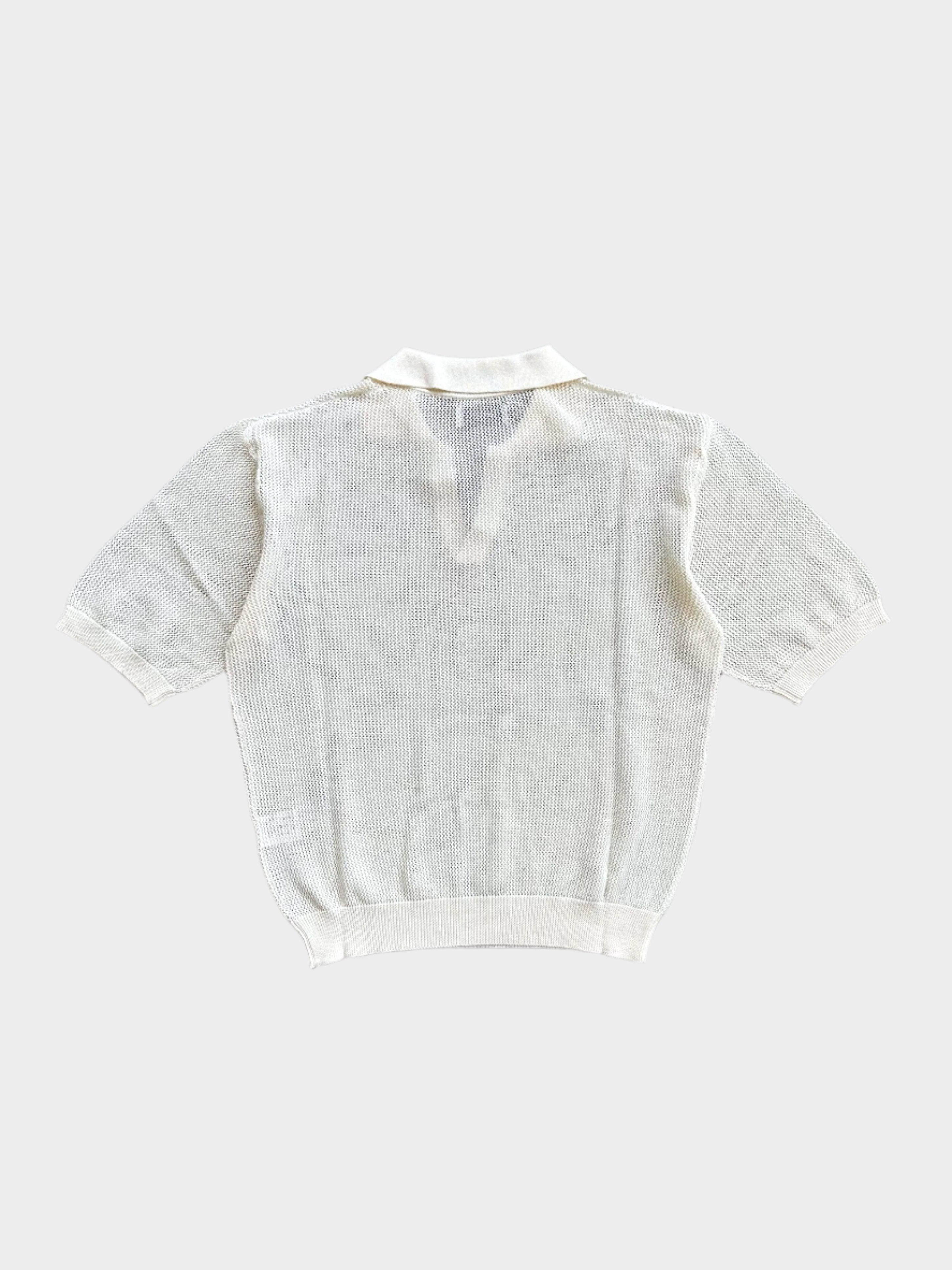 Mesh Polo Shirt White