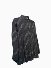 Camicia Nera Logo All Over - Grigio | Qlhype