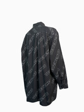 Camicia Nera Logo All Over - Grigio | Qlhype