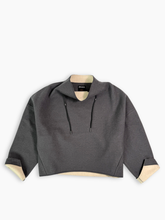 Felpa Grigia Crop Doppiata - Grigio | dBlank