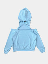 Blue Cut Out Hoodie -  | dBlank
