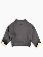 Felpa Grigia Crop Doppiata - Grigio | dBlank