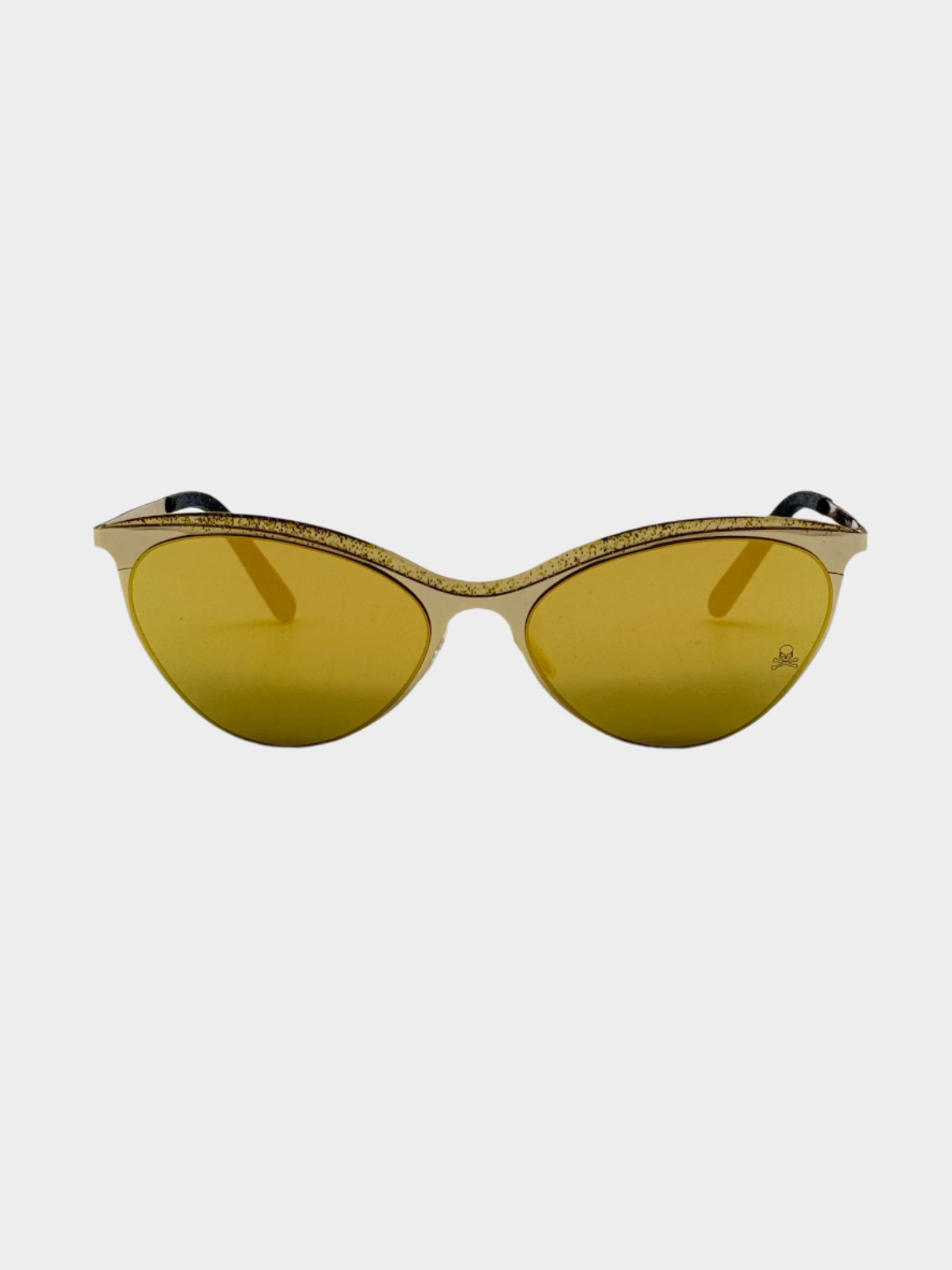 Gold Butterfly Glasses With Yellow Lenses