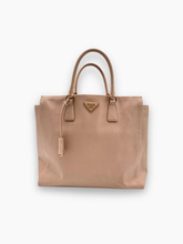 Borsa Saffiano Lux Double Handle Shopping Tote - Beige | dBlank