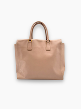 Borsa Saffiano Lux Double Handle Shopping Tote - Beige | dBlank