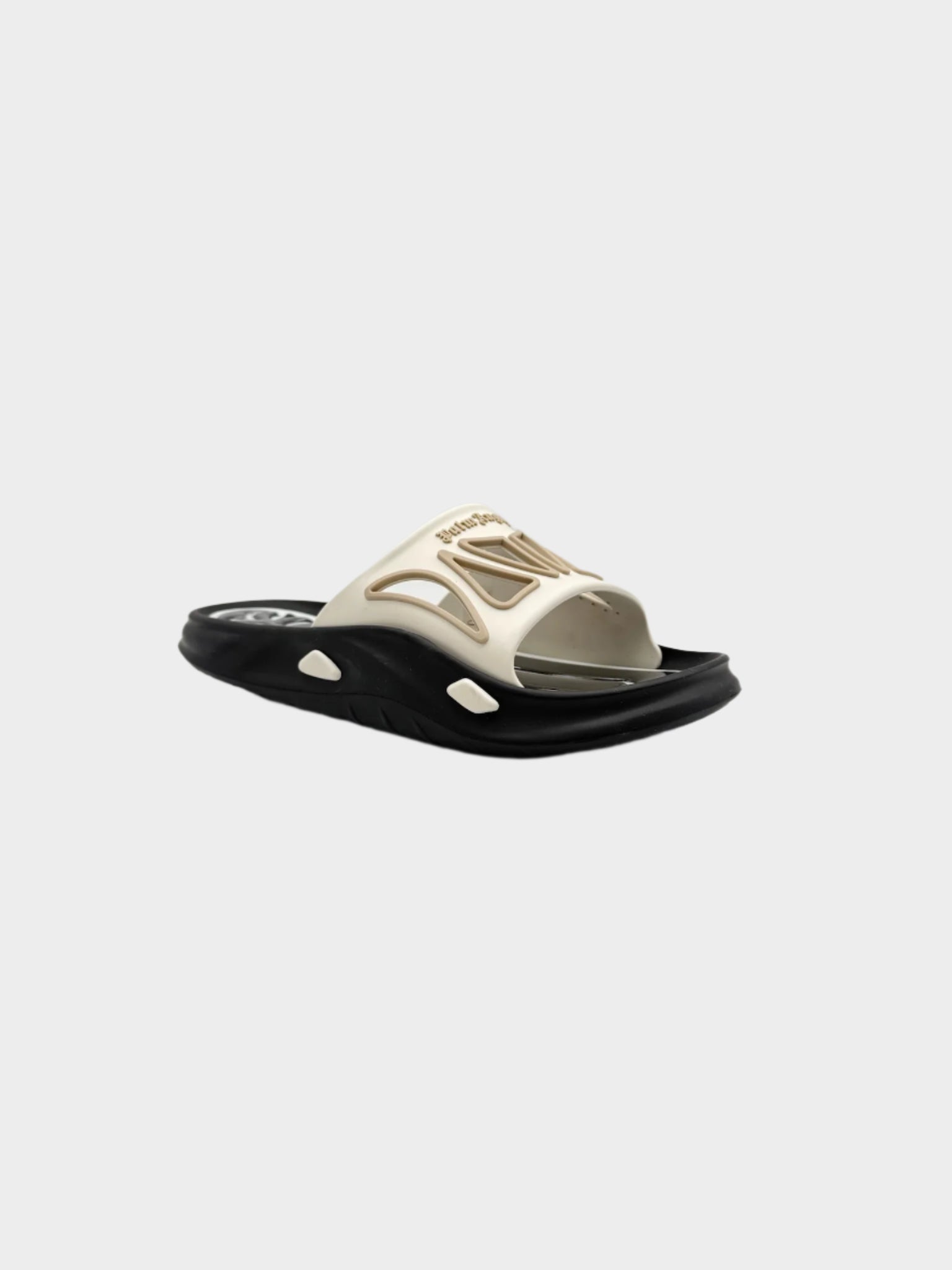 Modular Slide Black White Slipper