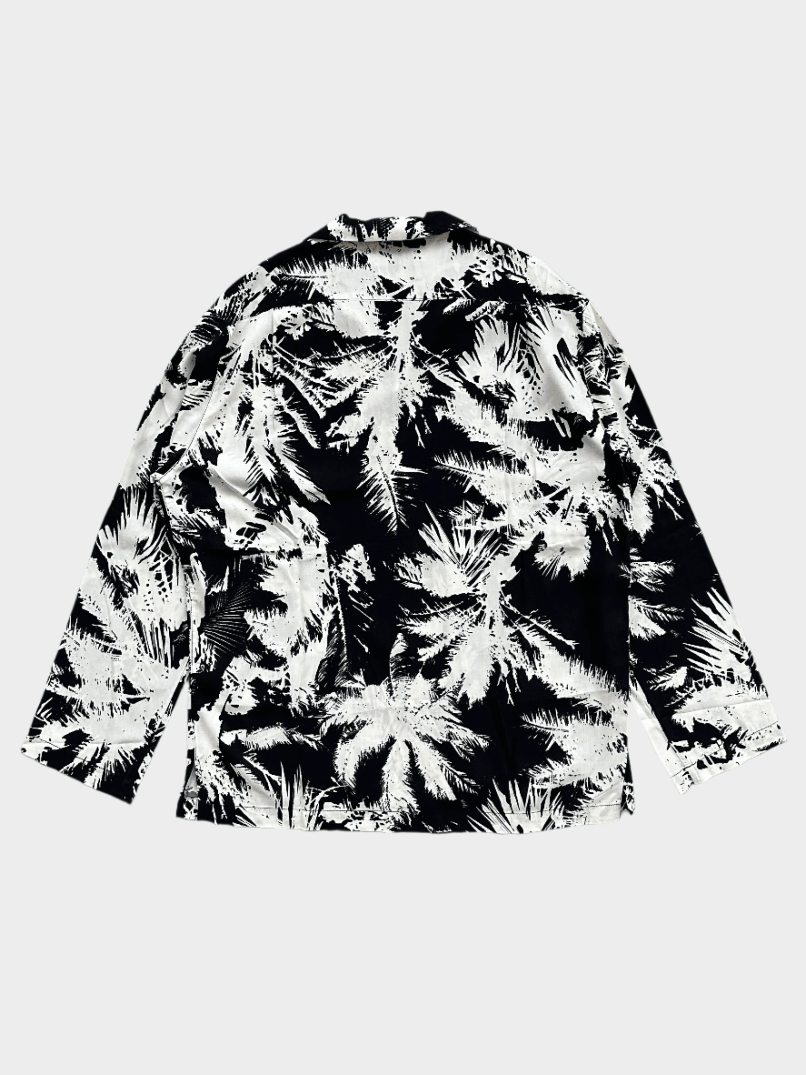 Palm Print Shirt With Pockets