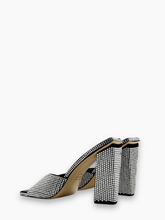 Mule Nere Con Cristalli - Nero | Qlhype