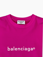 Oversized Fuchsia T-Shirt With Printed Logo -  | dBlank