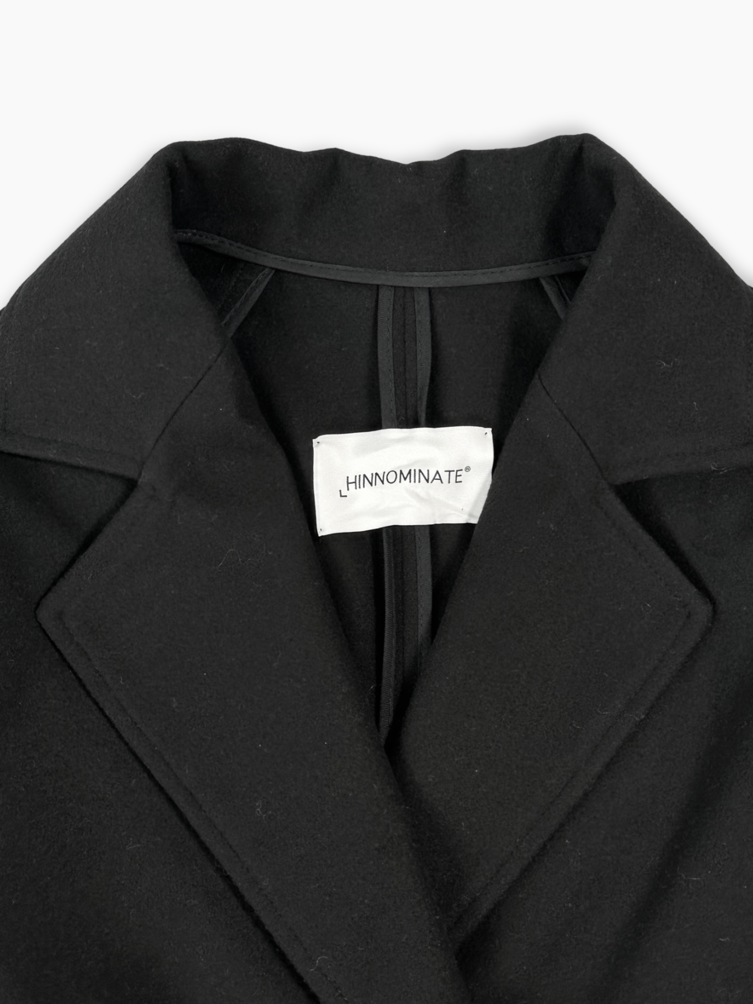 SHORT DOUBLE-BREASTED CLOTH COAT WITH LABEL ON THE CUFF