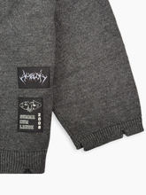 Cardigan Grigio Patchwork Zip - Grigio | dBlank