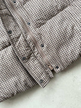 Puffy Checkered Jacket - Brown | dBlank