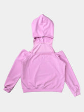 Pink Cut Out Hoodie -  | dBlank