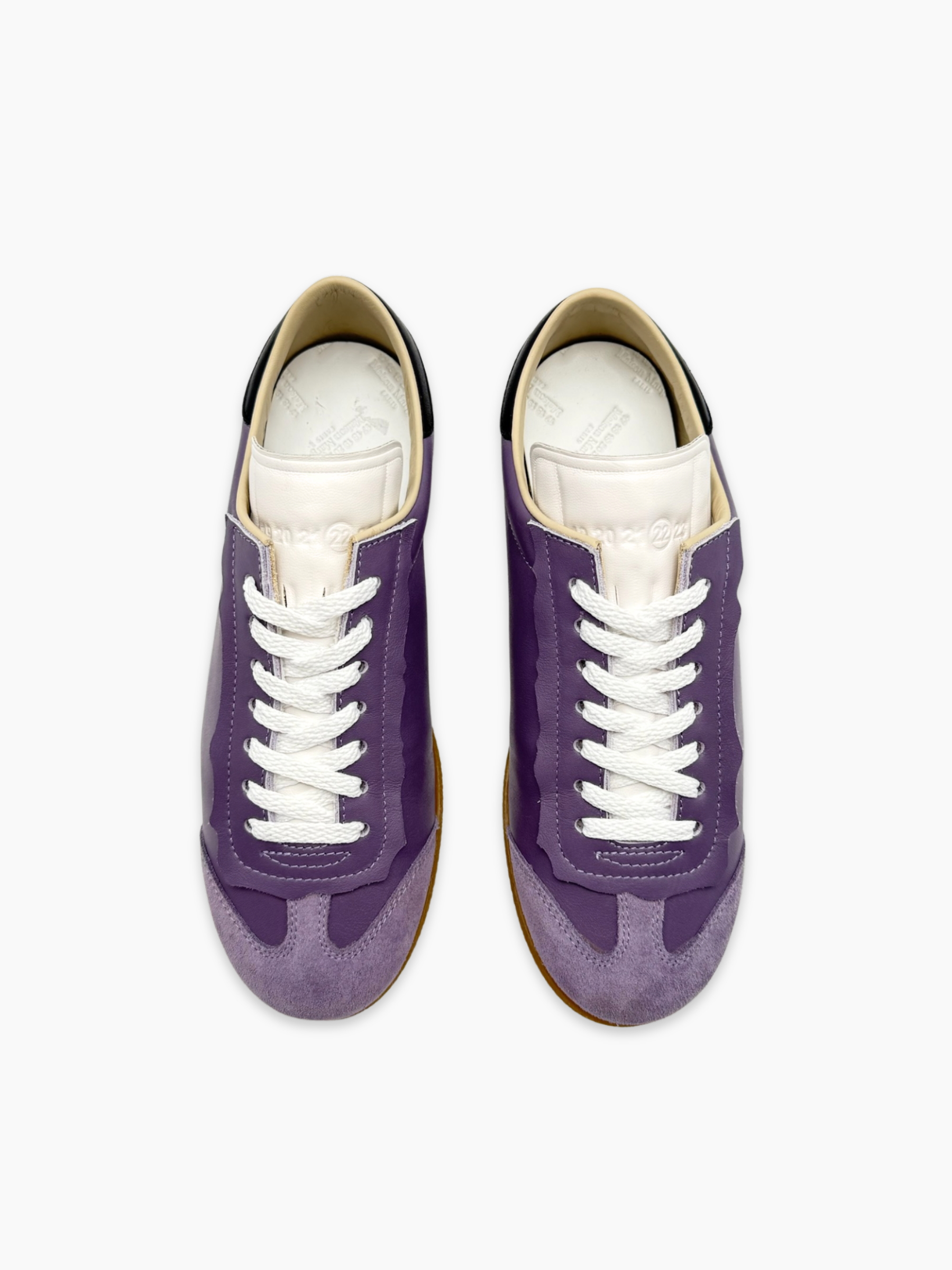 Sneakers Lilla In Pelle E Suede