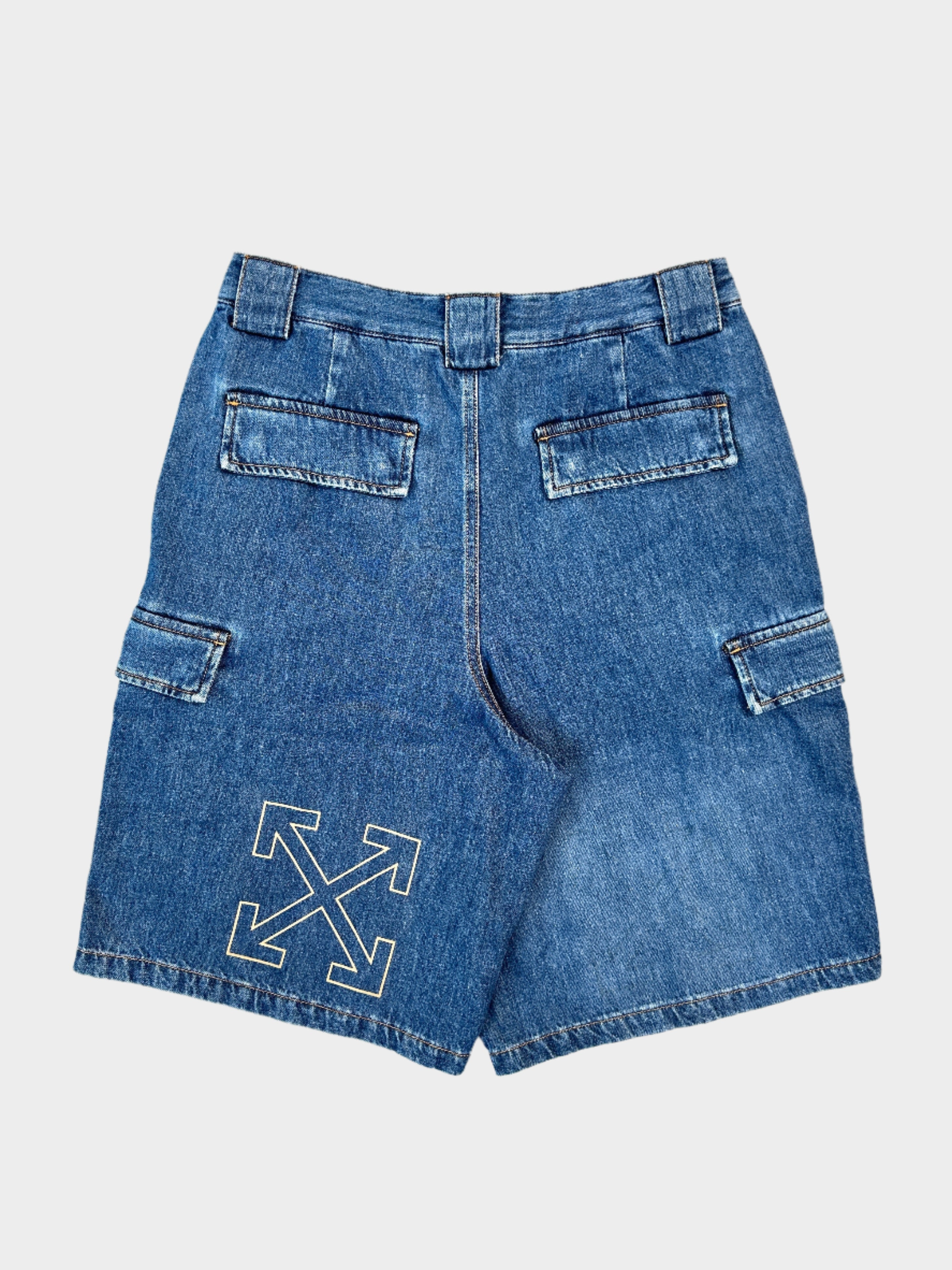 Denim Cargo Bermudas