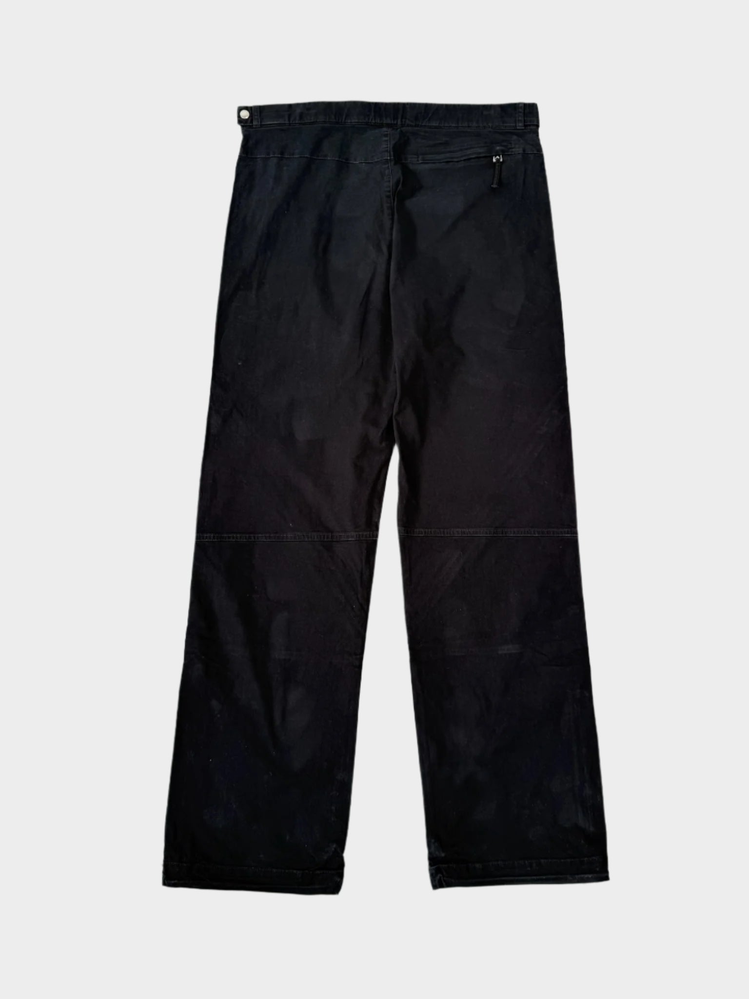 Pantaloni Neri Con Zip Diagonali E Tasche Laterali