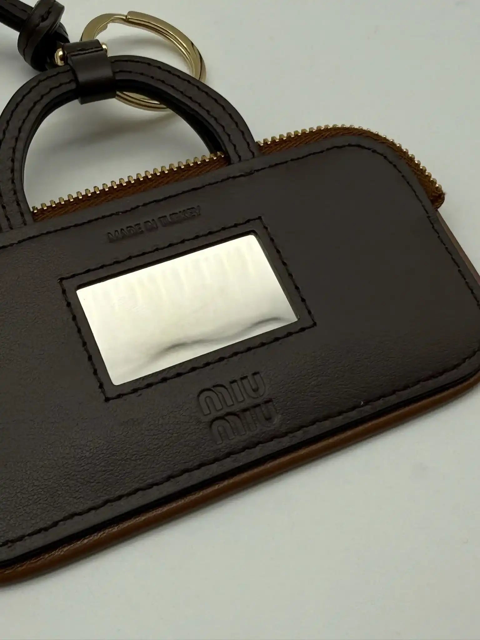 Portachiavi Arcadie In Pelle Cognac