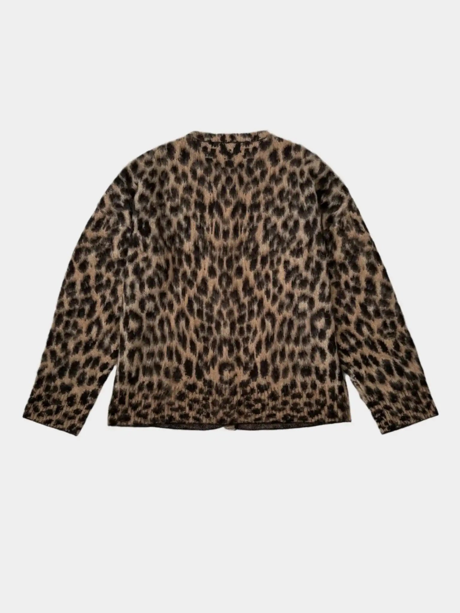 Cardigan Leopardato In Maglia