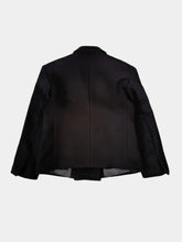 Black Double Breasted Blazer With Peak Lapel -  | dBlank