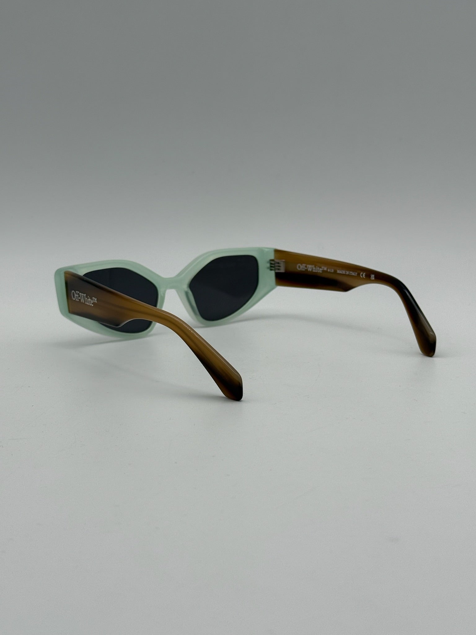 Memphis Sunglasses Aqua Green and Dark Grey Lenses