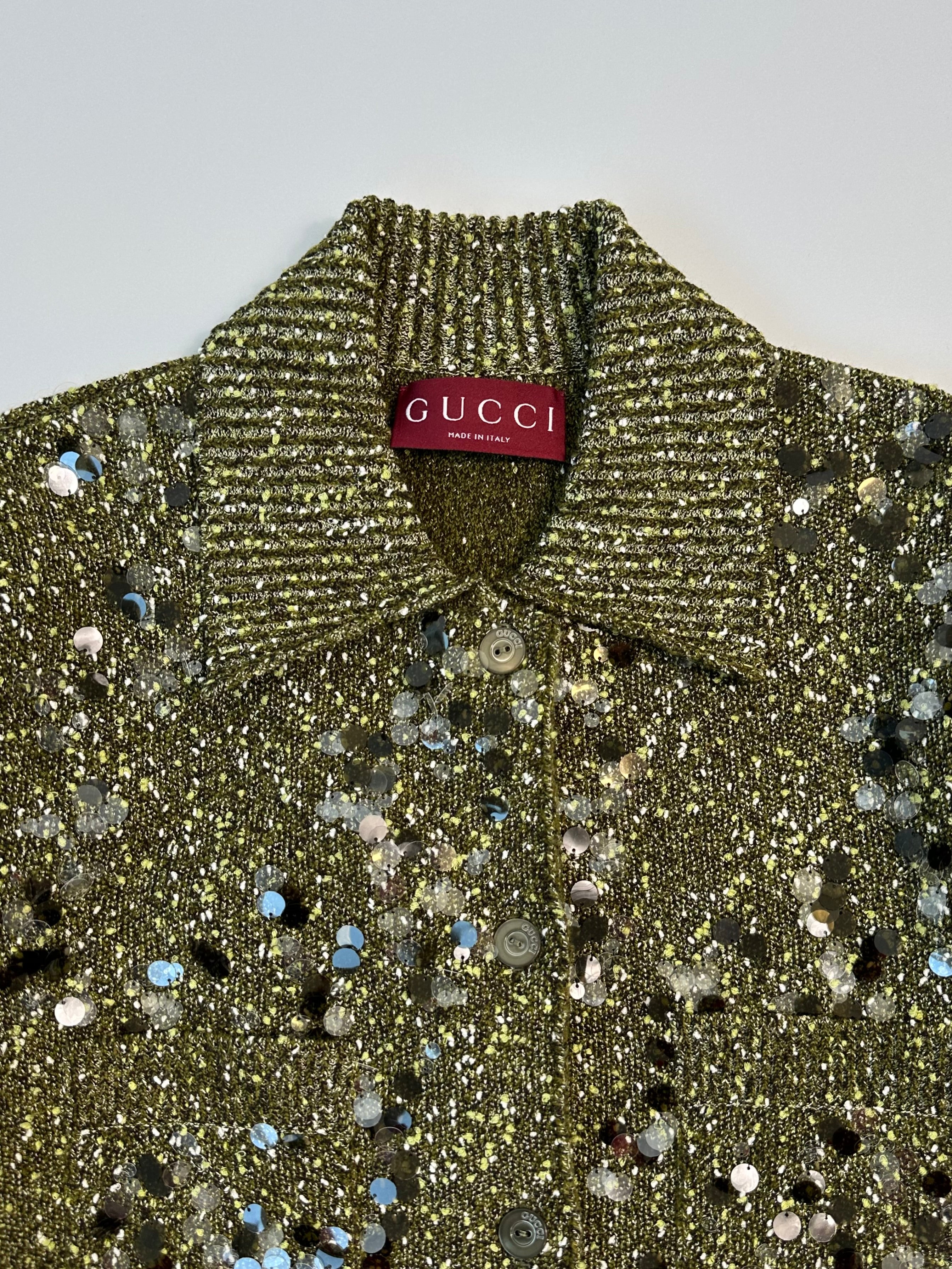 Knitted Paillettes Shirt