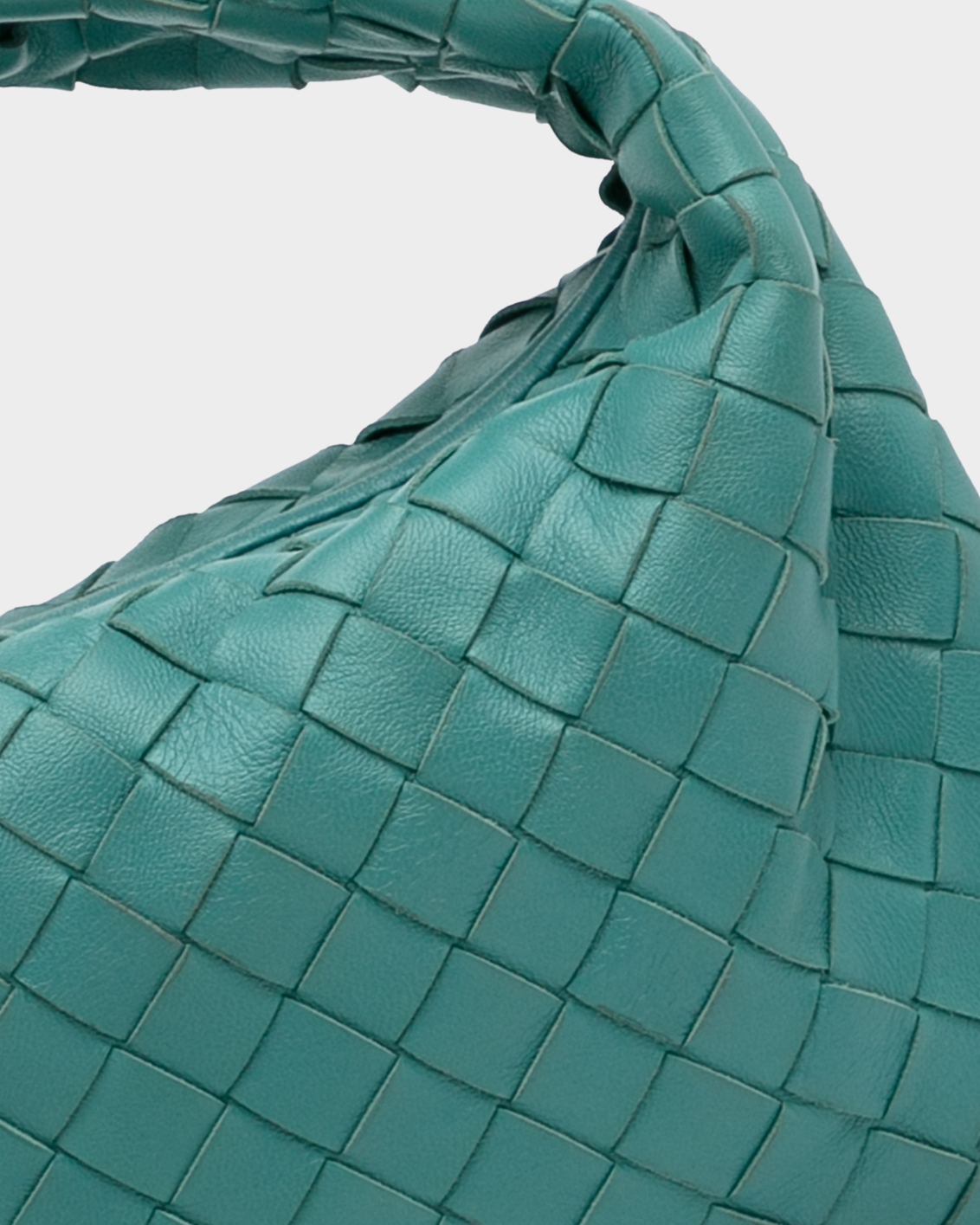 Borsa Jodie Mini In Pelle Intrecciata Verde Acqua