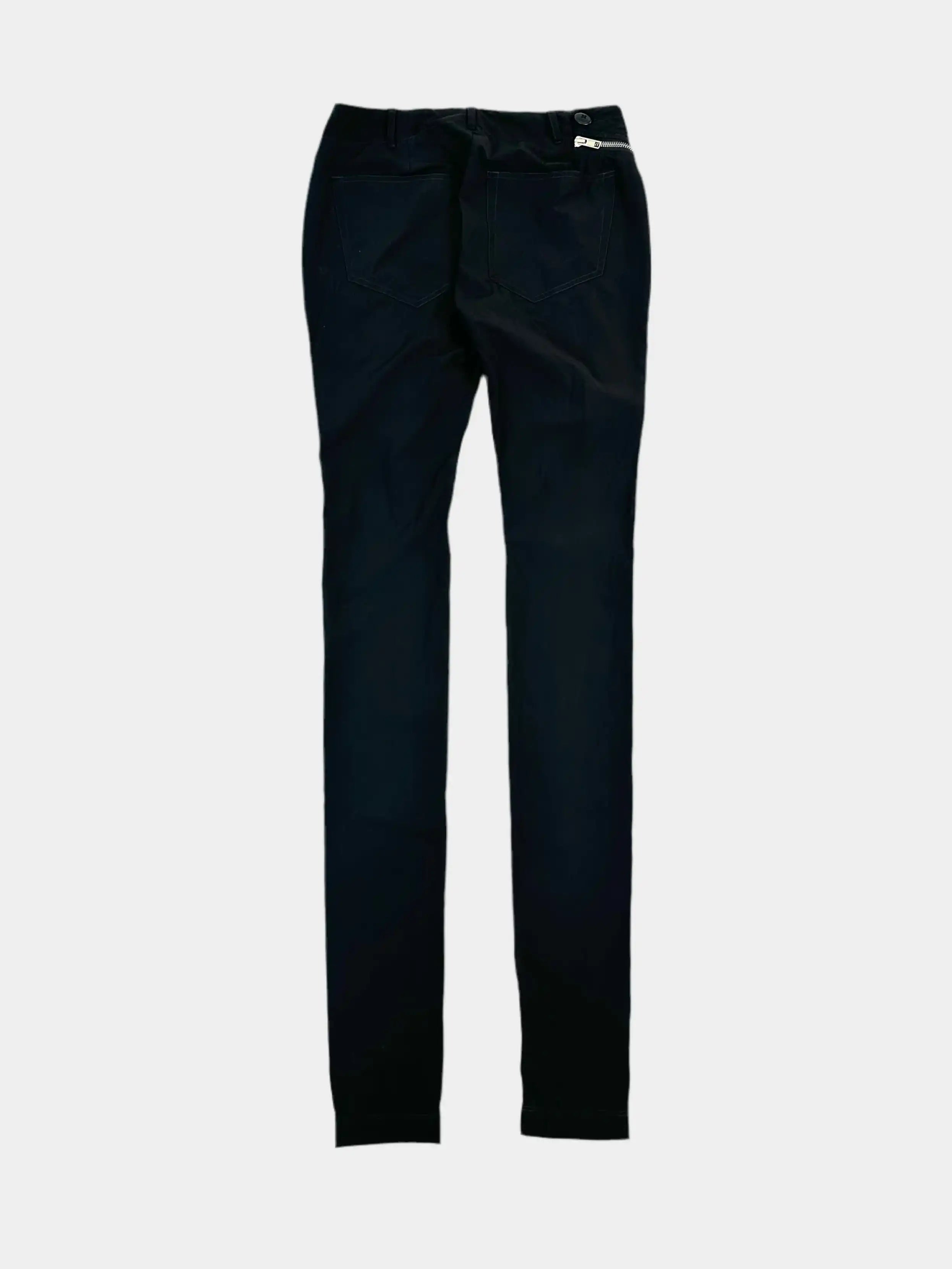Pantaloni Skinny Neri Extra Lunghi Tecnici