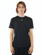 T-shirt Nera Con Logo Off Frontale E Frecce Ricamate Sul Retro - Nero | dBlank