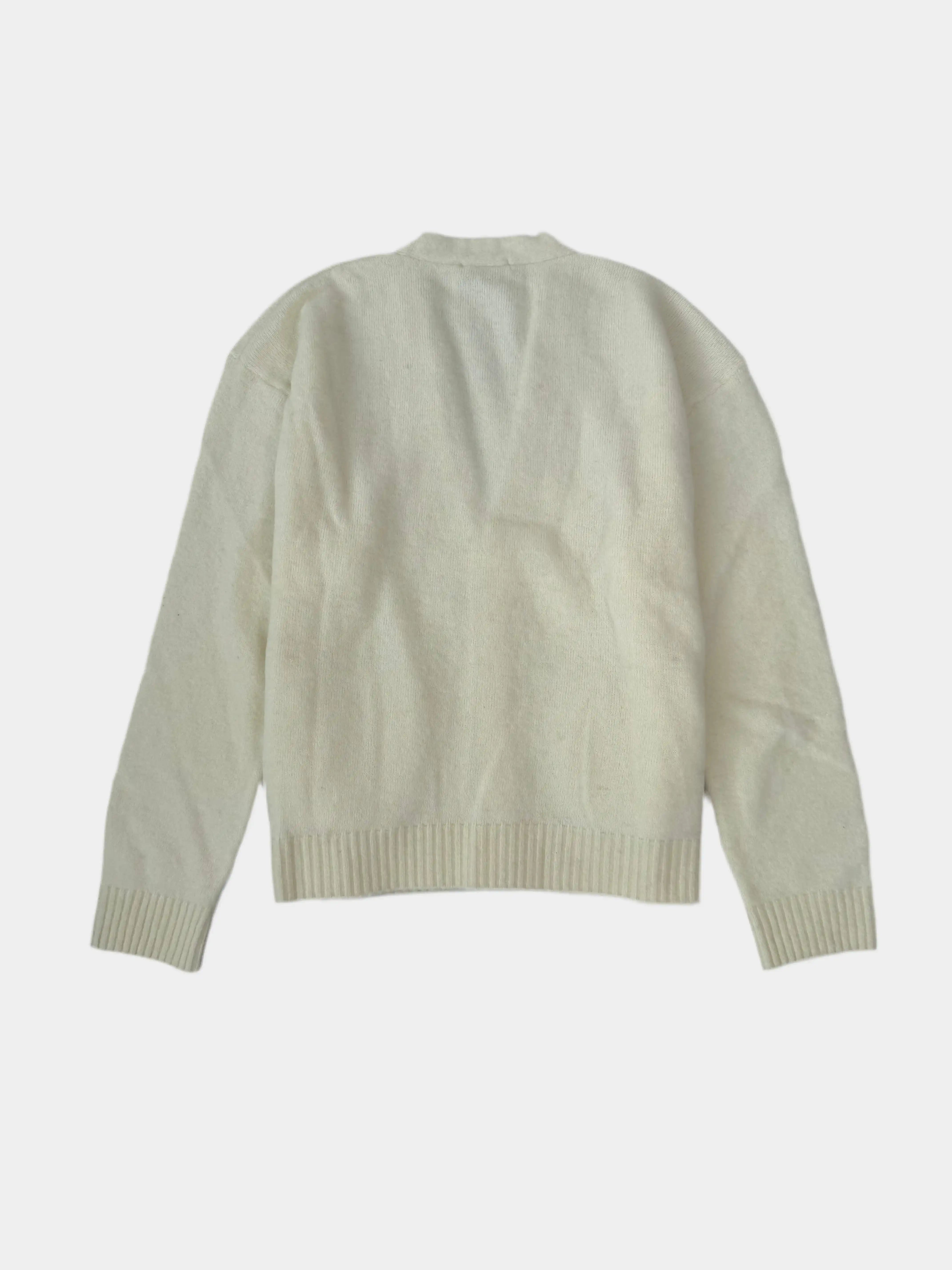 Cardigan Panna In Lana Spazzolata