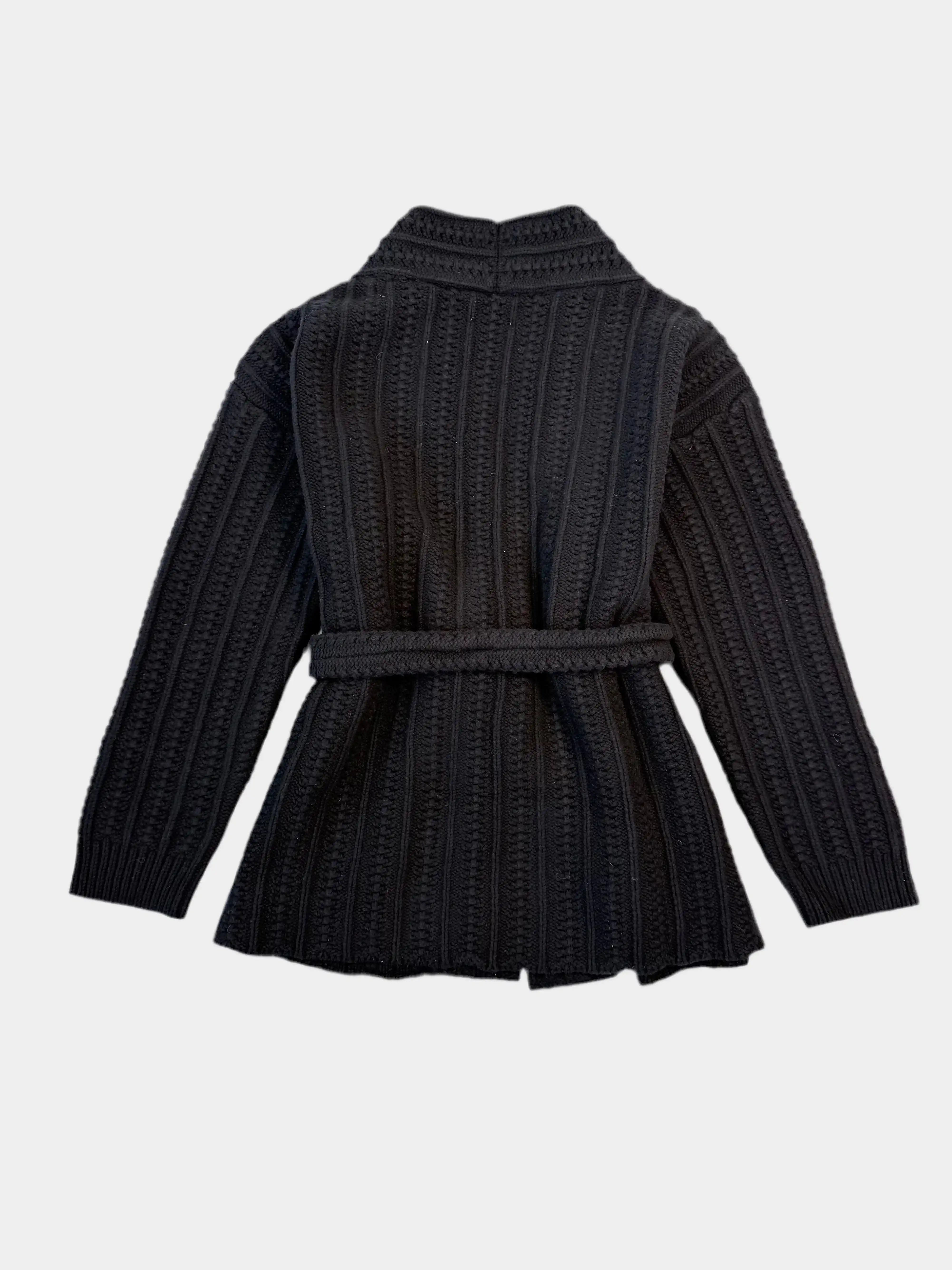Cardigan In Maglia Con Cintura