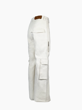 Pantaloni Linen Cargo - Bianco | Qlhype