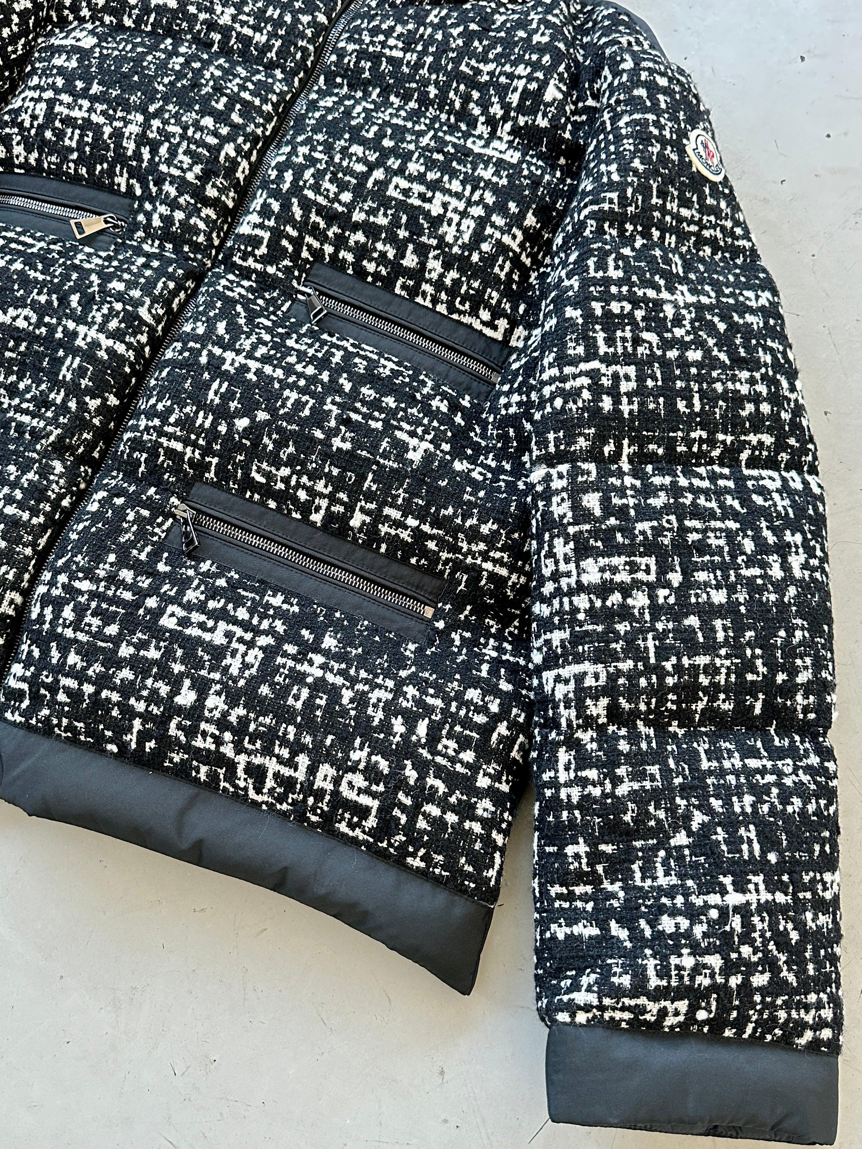 Panelled Tweed Puffer Jacket