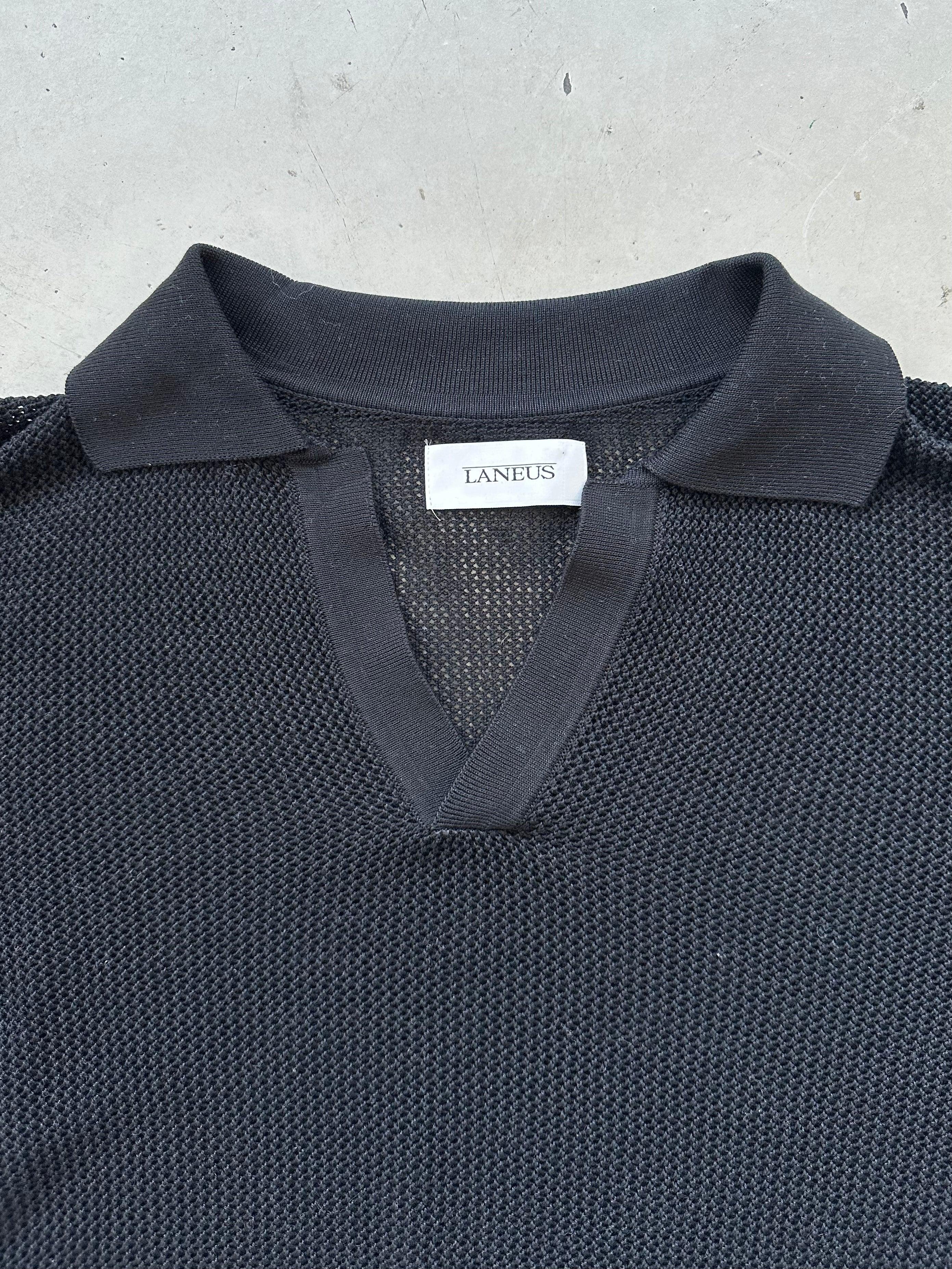 Mesh Polo Shirt Black