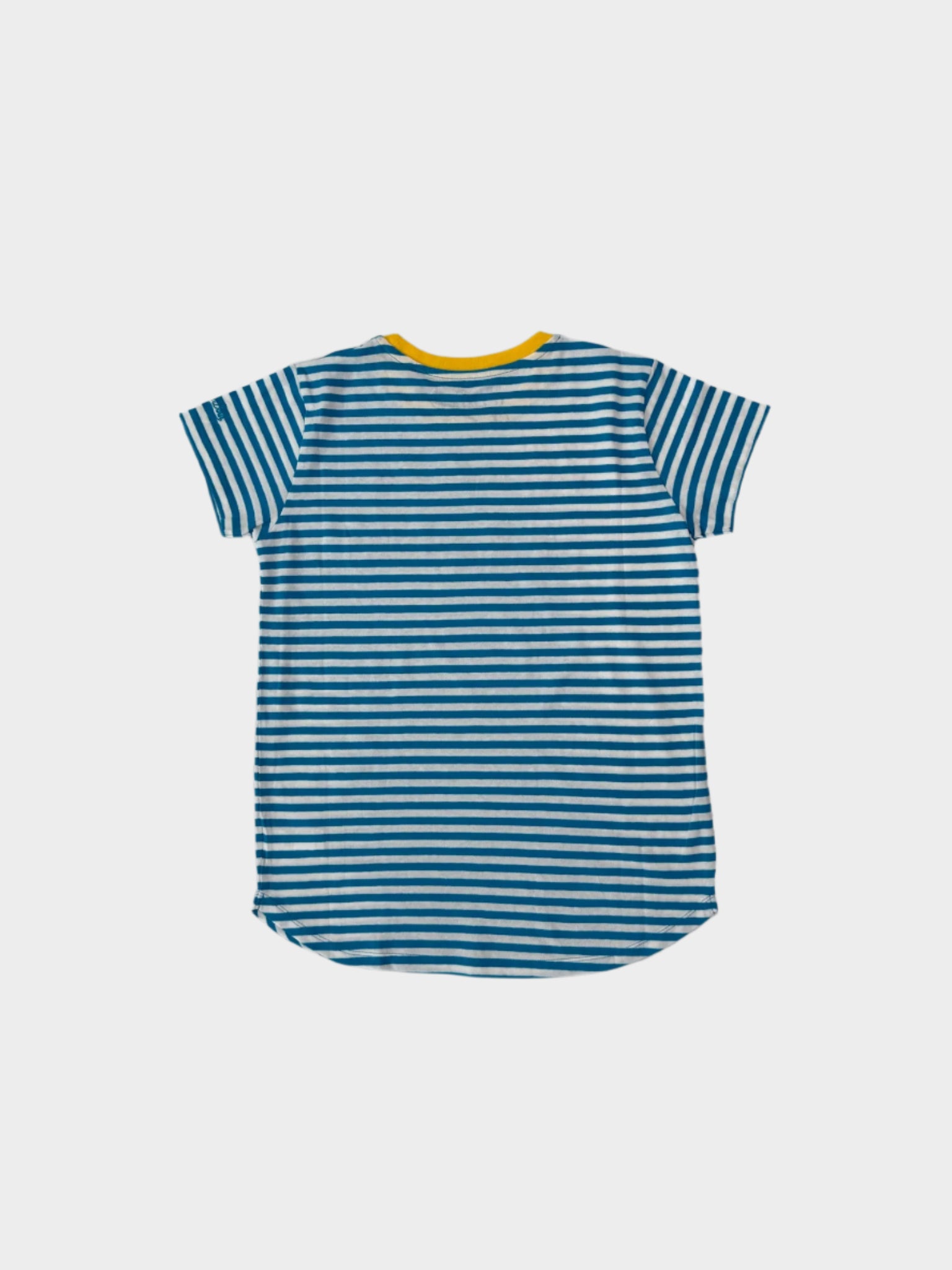 T-Shirt A Righe Blu E Bianca Con Scritta “Madame À La Plage”