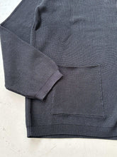 Mesh Polo Cardigan - Black | dBlank