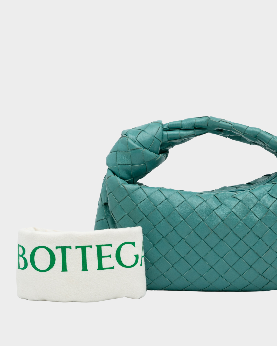 Borsa Jodie Mini In Pelle Intrecciata Verde Acqua