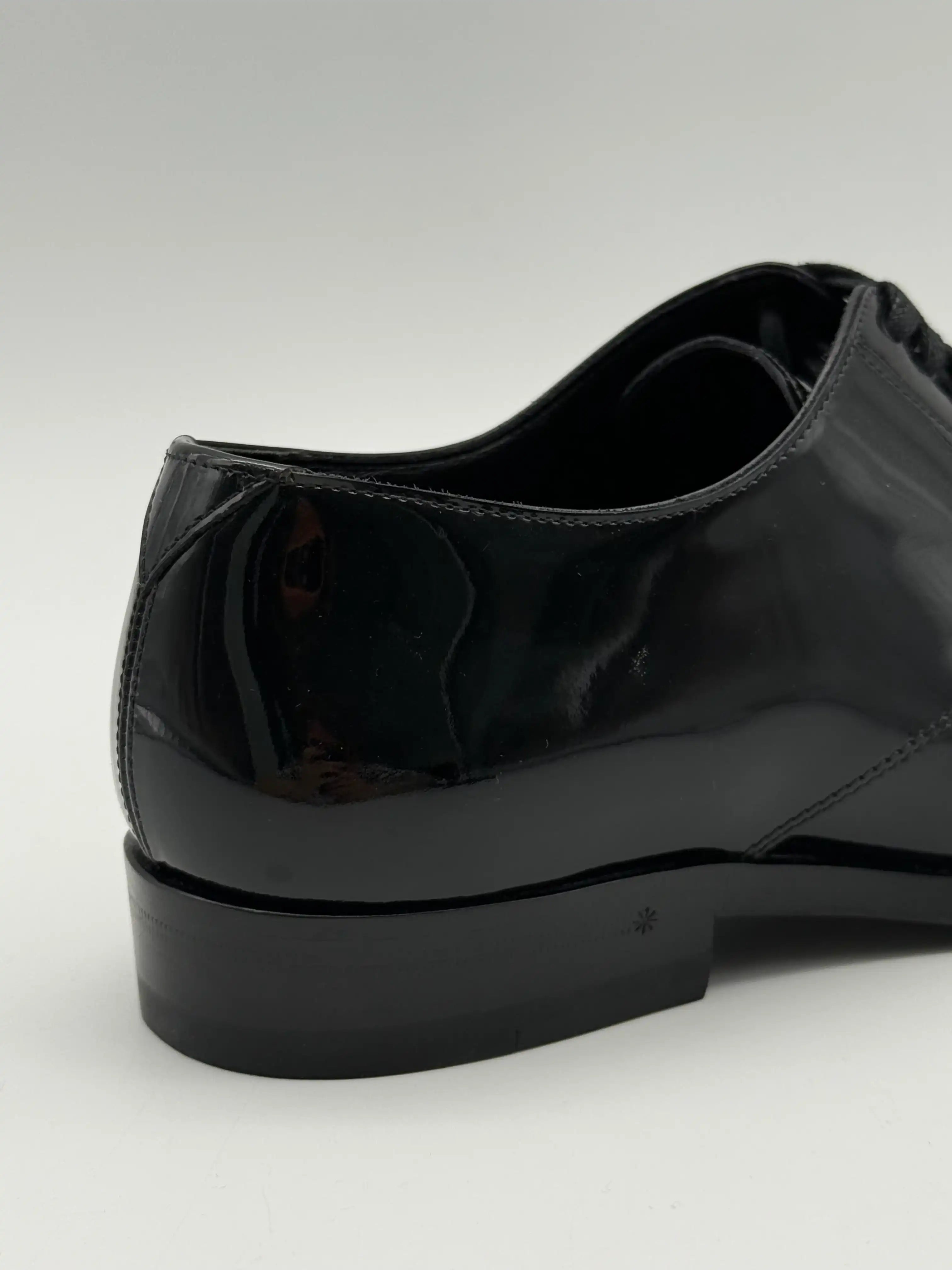 Black Patent Lace-Ups