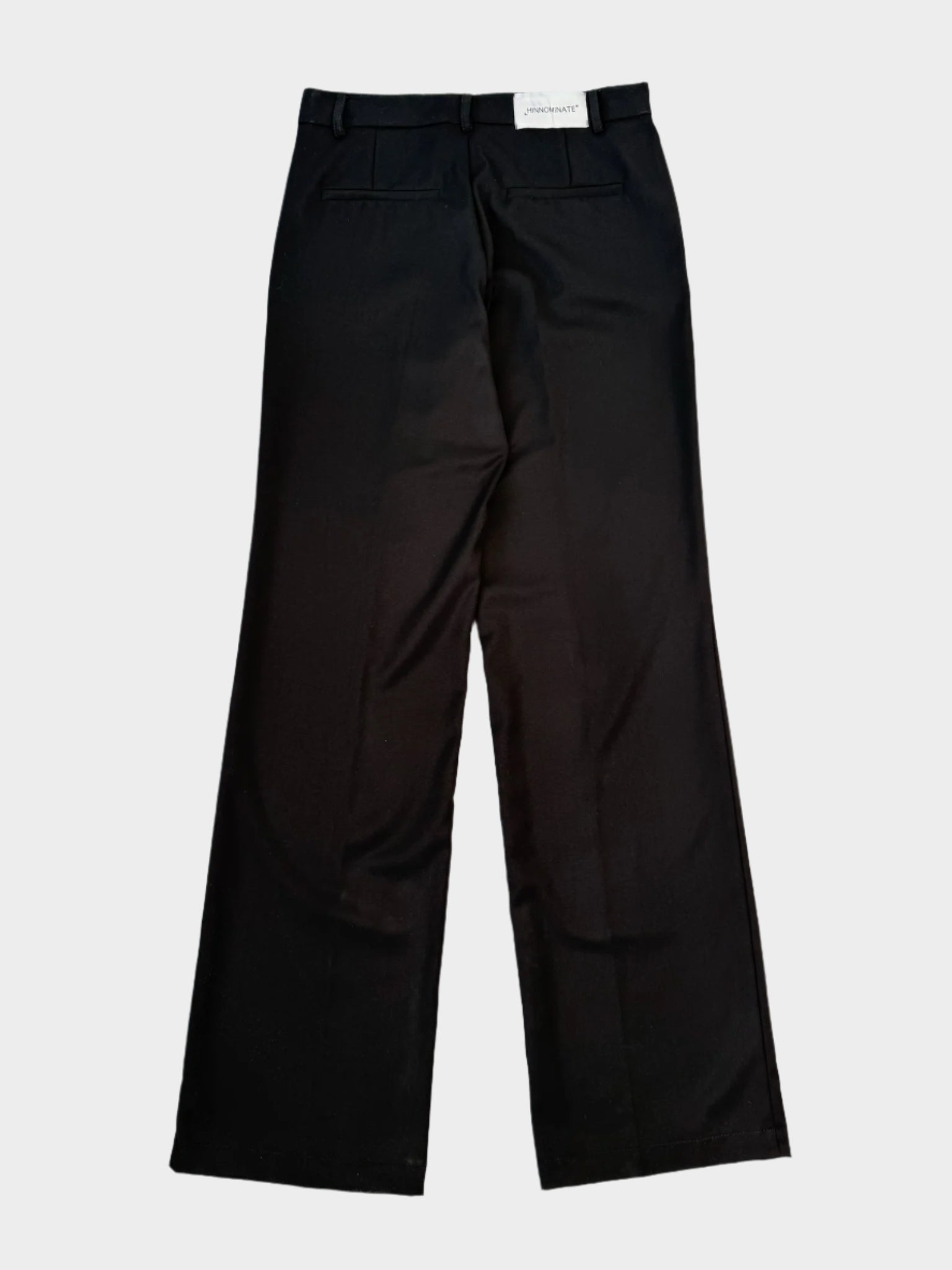 Pantalone Nero A Gamba Dritta
