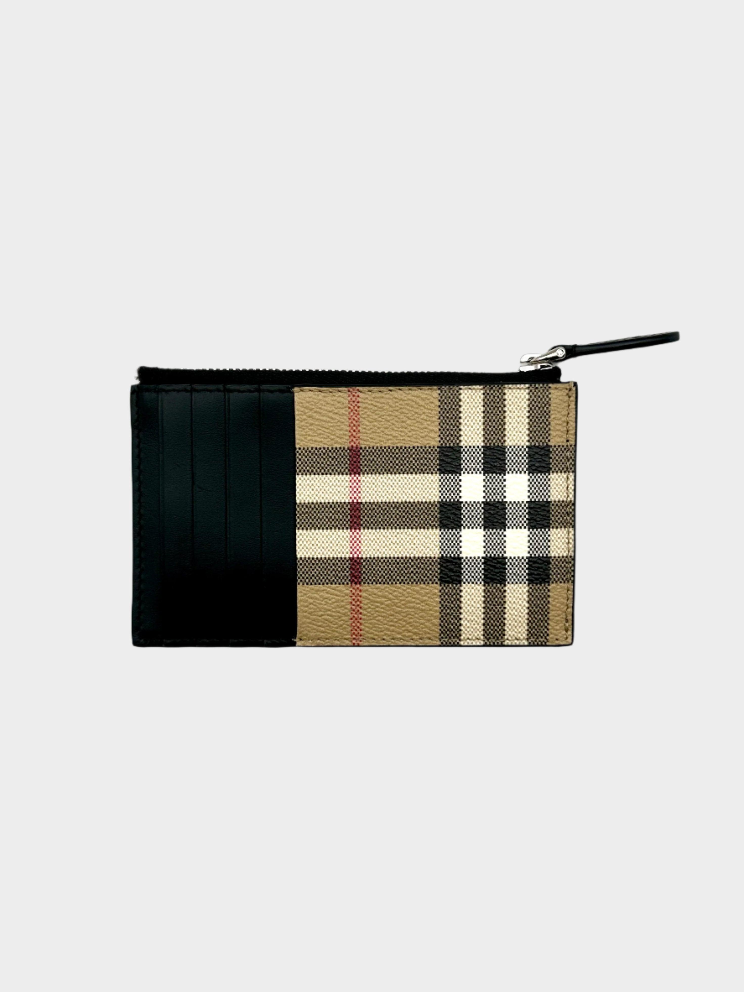 Checked Card Holder Wallet