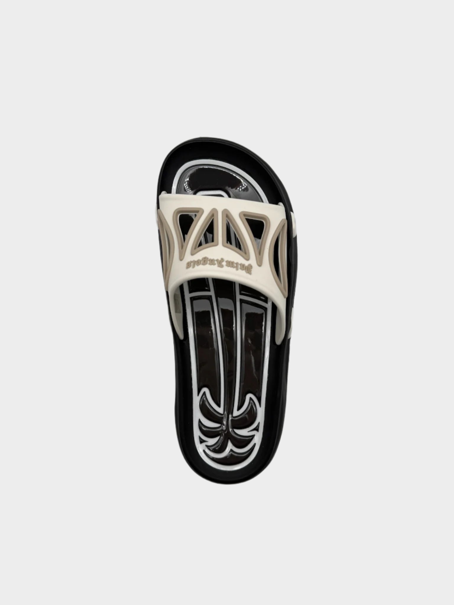 Modular Slide Black White Slipper